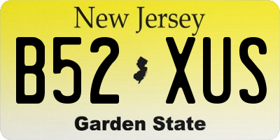 NJ license plate B52XUS