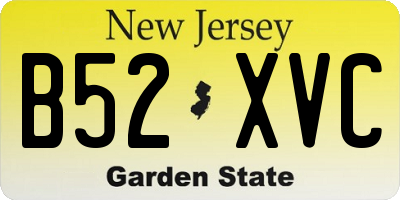 NJ license plate B52XVC