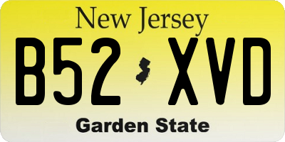 NJ license plate B52XVD
