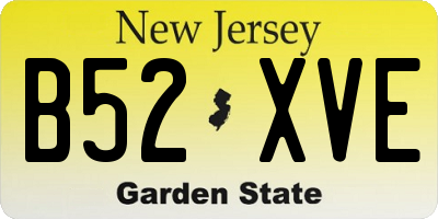NJ license plate B52XVE