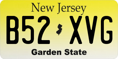 NJ license plate B52XVG