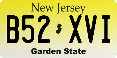 NJ license plate B52XVI