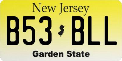 NJ license plate B53BLL