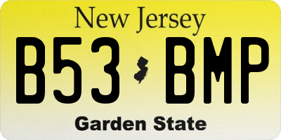 NJ license plate B53BMP