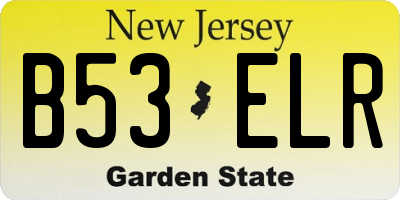 NJ license plate B53ELR
