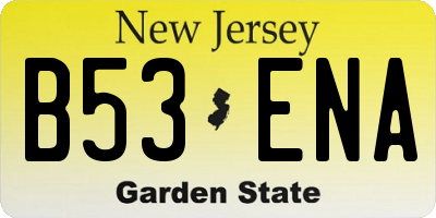 NJ license plate B53ENA