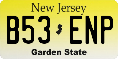 NJ license plate B53ENP