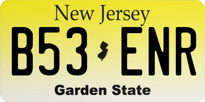 NJ license plate B53ENR
