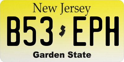 NJ license plate B53EPH