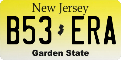 NJ license plate B53ERA