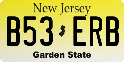 NJ license plate B53ERB