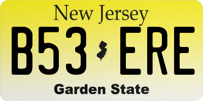 NJ license plate B53ERE