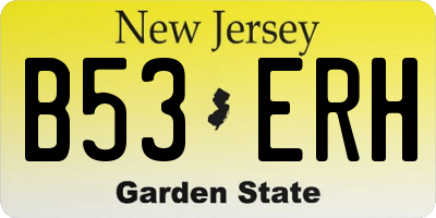 NJ license plate B53ERH