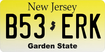 NJ license plate B53ERK