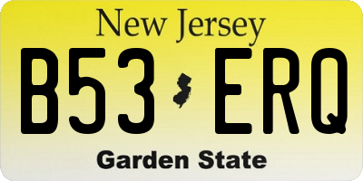 NJ license plate B53ERQ