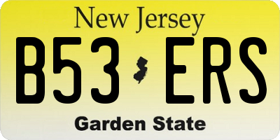 NJ license plate B53ERS
