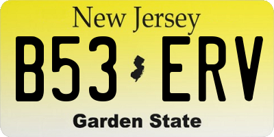 NJ license plate B53ERV
