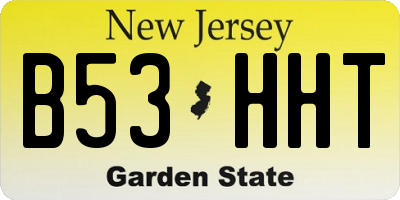 NJ license plate B53HHT