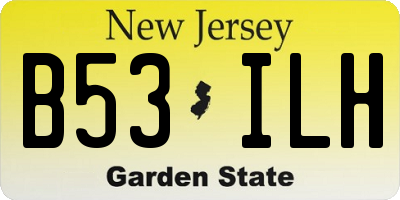 NJ license plate B53ILH