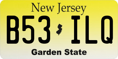 NJ license plate B53ILQ