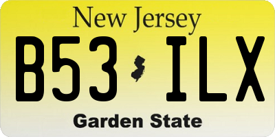 NJ license plate B53ILX