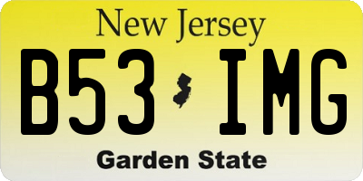 NJ license plate B53IMG