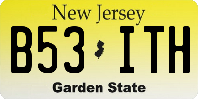 NJ license plate B53ITH