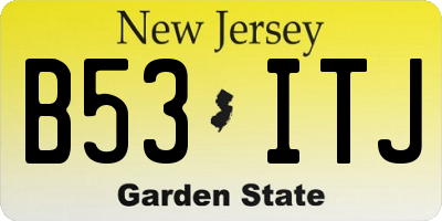 NJ license plate B53ITJ