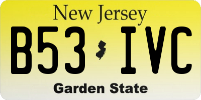 NJ license plate B53IVC