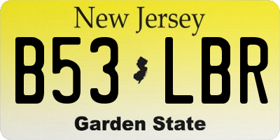 NJ license plate B53LBR