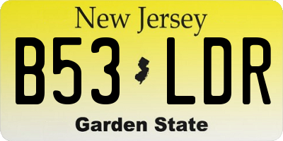 NJ license plate B53LDR