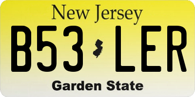 NJ license plate B53LER