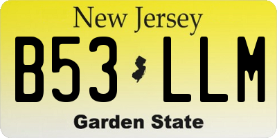 NJ license plate B53LLM