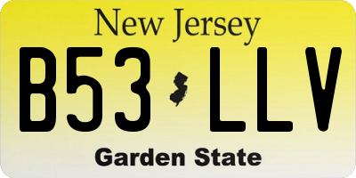 NJ license plate B53LLV