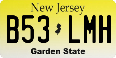 NJ license plate B53LMH