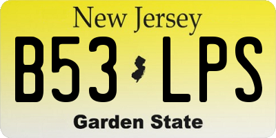 NJ license plate B53LPS