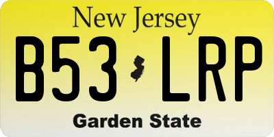 NJ license plate B53LRP