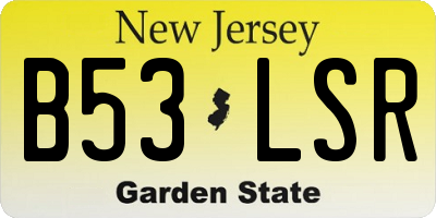 NJ license plate B53LSR