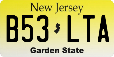 NJ license plate B53LTA