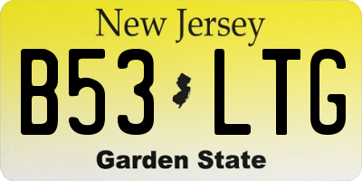 NJ license plate B53LTG