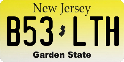 NJ license plate B53LTH