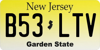 NJ license plate B53LTV