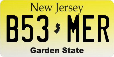 NJ license plate B53MER