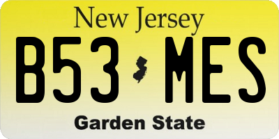 NJ license plate B53MES