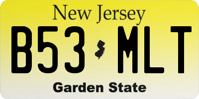 NJ license plate B53MLT