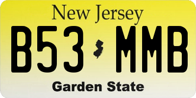 NJ license plate B53MMB