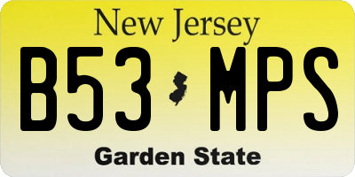 NJ license plate B53MPS