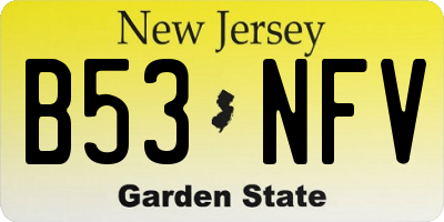 NJ license plate B53NFV