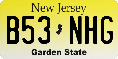 NJ license plate B53NHG