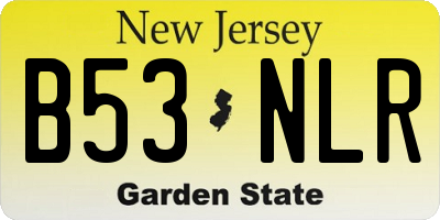 NJ license plate B53NLR